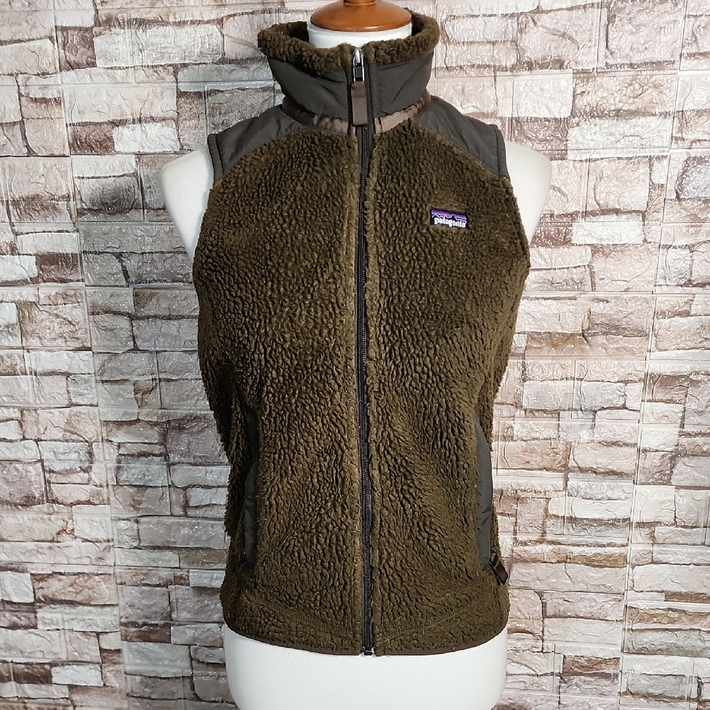 Patagonia  Dark Green Fleece Vest Full Zip